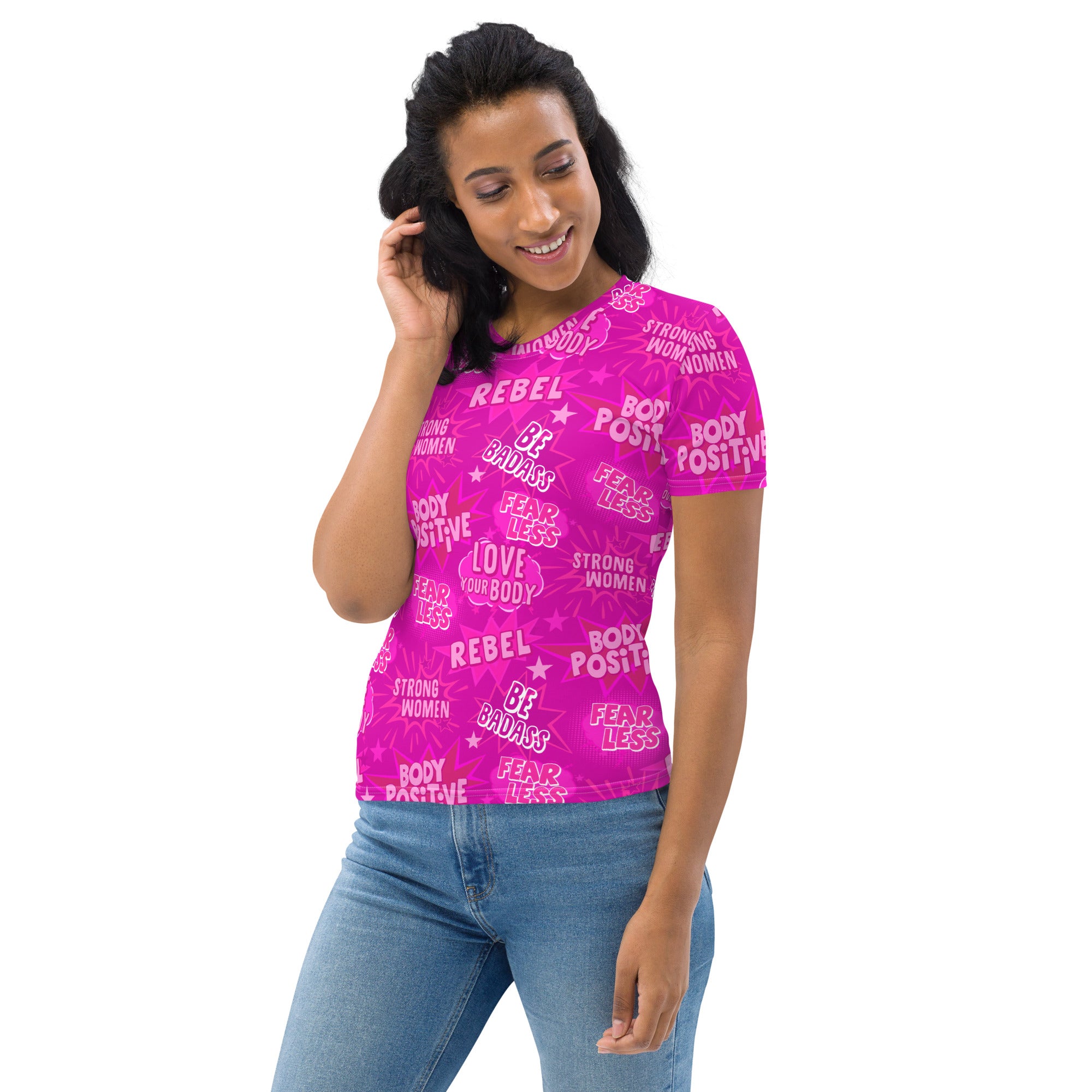 Empower Graphic Tee in Hot Pink